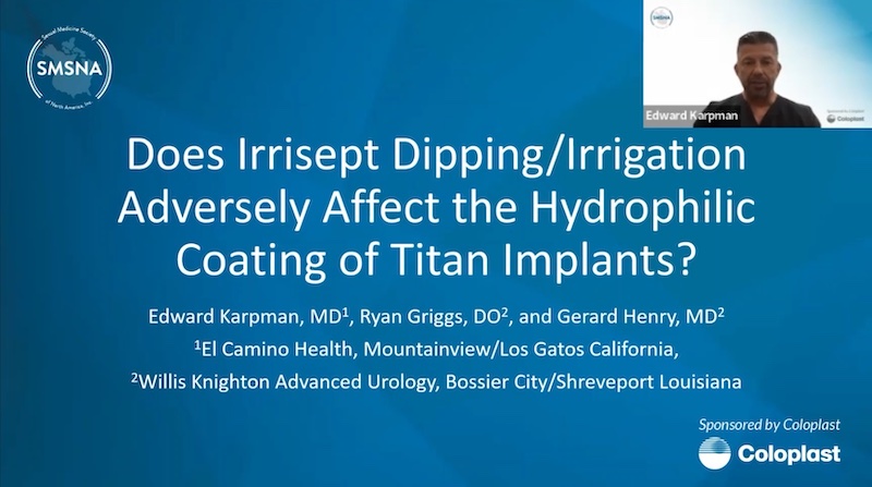 Does Irrisept Dipping/Irrigation Adversely Affect the Hydrophilic Coating of Titan Implants?
